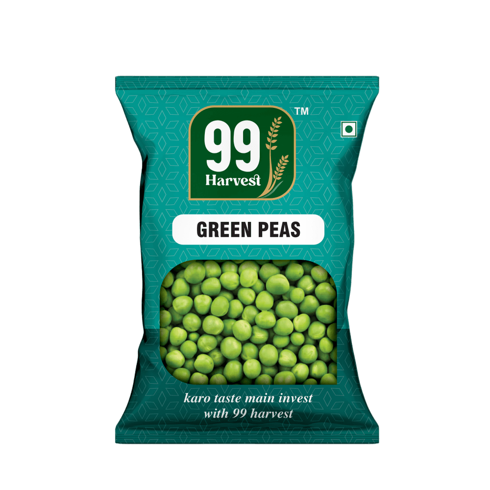 99 Harvest - Dry Green Peas (Standard), 1 Kg (IP Pack)