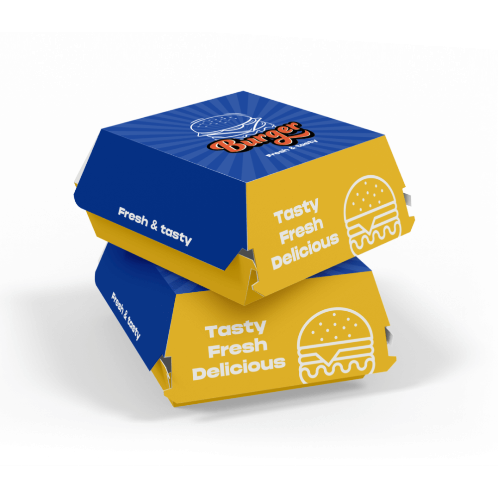 Custom Printed Burger Box Whiteback (Pack of 4000)