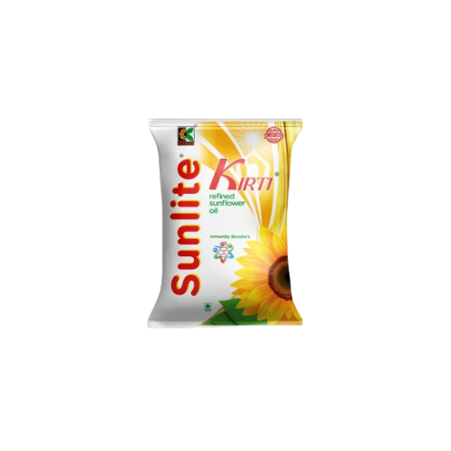 Kirti Sunlite - Refined Sunflower Oil, 1 L (Pack of 12)