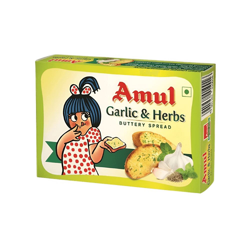 Amul - Buttery Spread Garlic & Herb, 100 gm