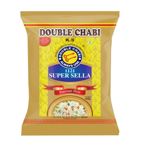 Double Chabi - 1121 Super Sella Basmati Rice, 30 Kg