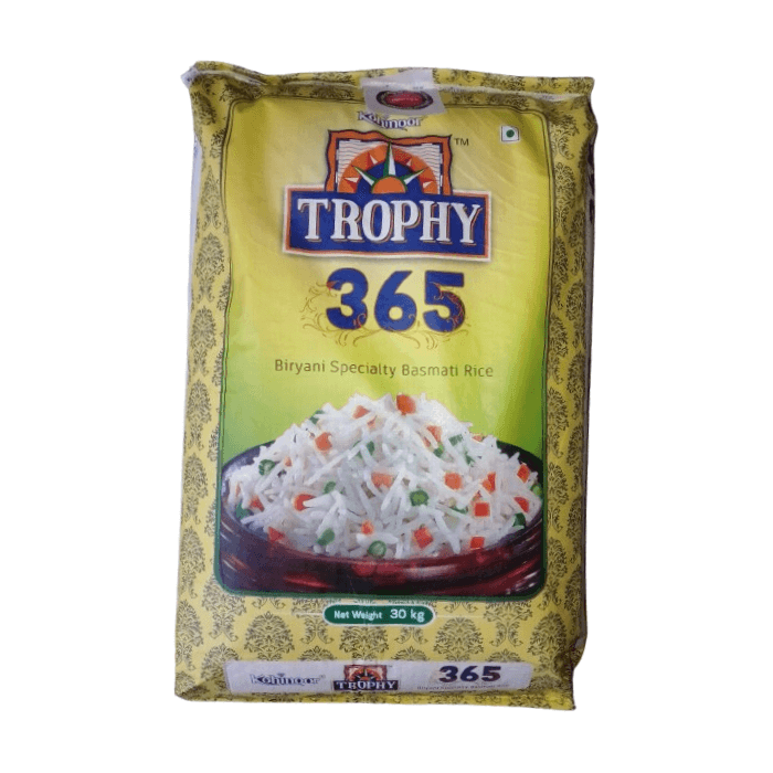 Kohinoor - Trophy 365 (1121 Steam) Biryani Special Basmati Rice, 30 Kg