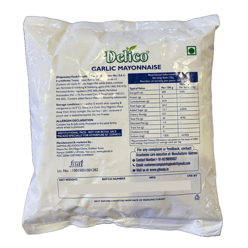 Delico - Garlic Mayonnaise, 1 Kg