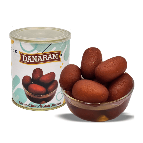 Danaram - Gulab Jamun Long, 40 gm/pc (Pack of 13) 1 Kg, Canned