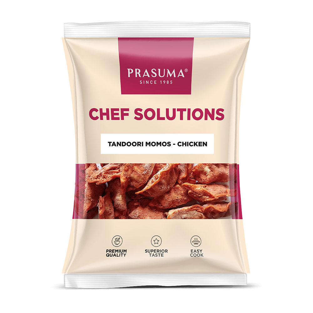 Prasuma - Chicken Tandoori Momos, 25 gm/pc (Pack of 40), Frozen