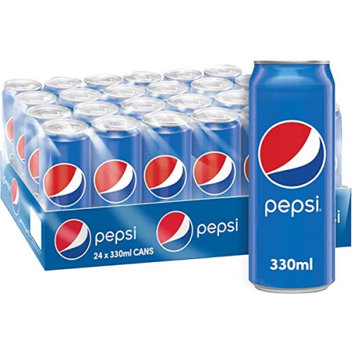 Pepsi - 330 ml Can, (Pack of 24) MRP - 60/pc