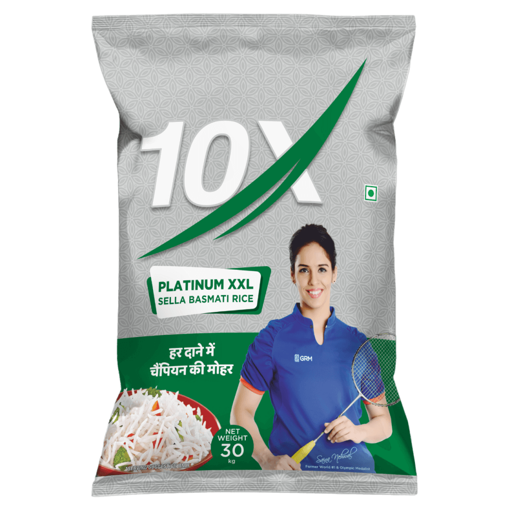 10X - Platinum XXL Sella Basmati Rice, 30 Kg