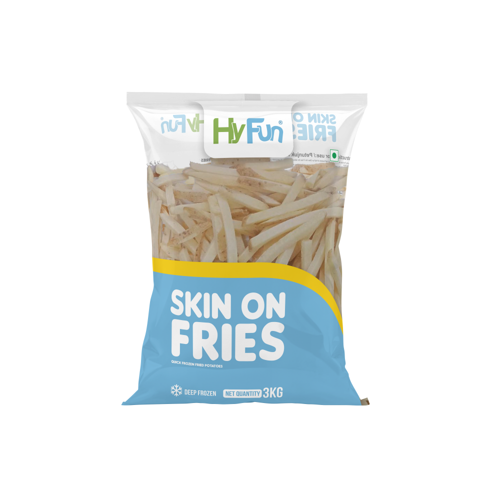 Hyfun - Skin on French Fries Straight Cut 11 mm, 3 Kg