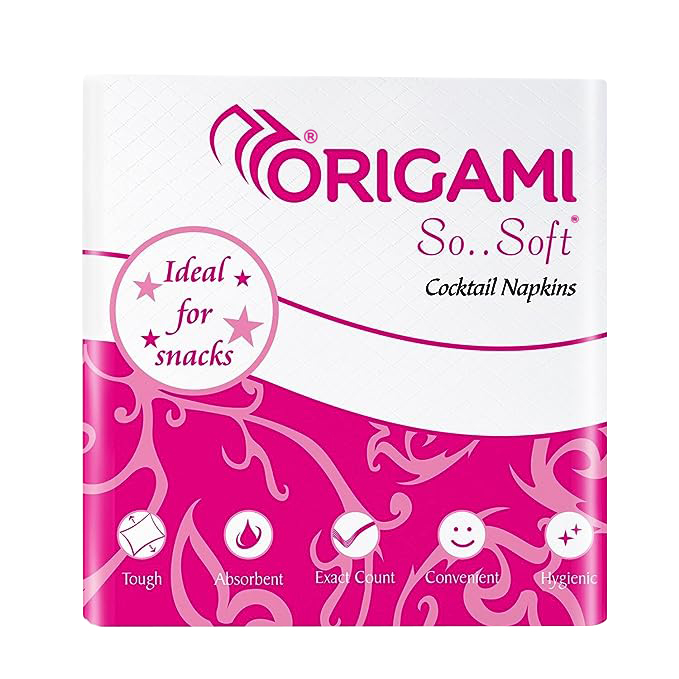 Origami - Paper Tissue, 22 x 22 cm, 1 Ply, 100 Pulls Guaranteed (Pack of 40)