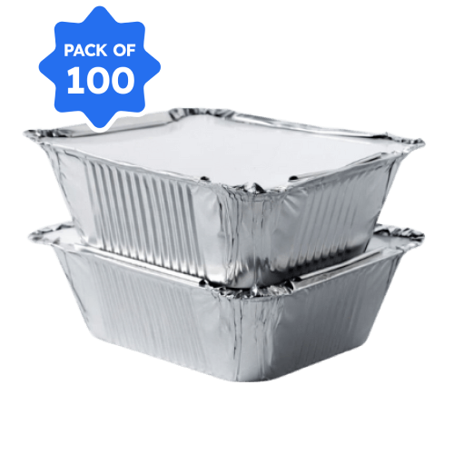 Aluminium Container with Lid, 450 ml (Pack of 100)