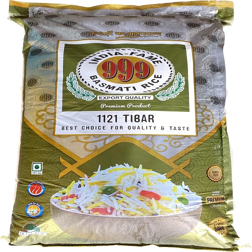 India Fame 999 - Tibar Sella Basmati Rice, 30 Kg