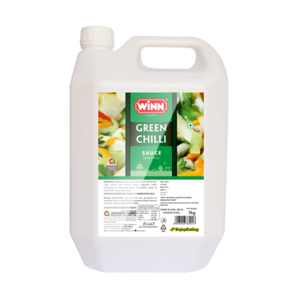 Winn - Green Chilli Sauce, 4.5 Kg HDPE Jar