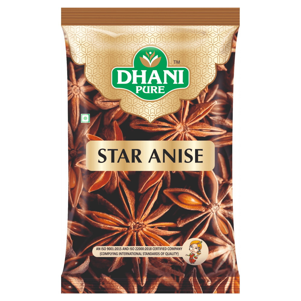 Dhani - Star Anise (Badiyan) Whole, 500 gm