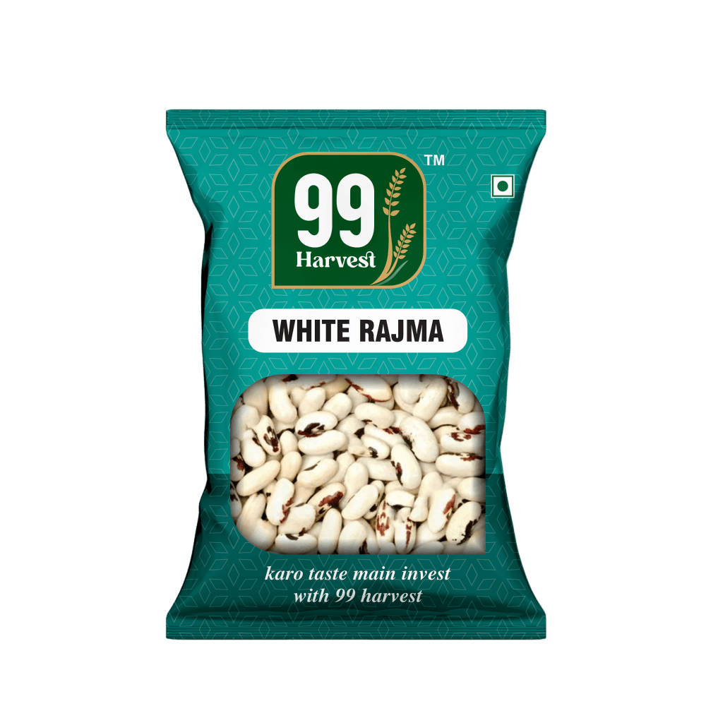 99 Harvest - White Rajma (Chitra), 1 Kg (IP Pack)