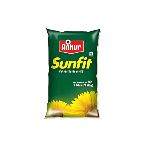 Ankur - Refined Sunflower Oil, 1 L (Pack of 12)