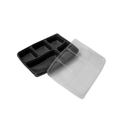 5 Compartment Meal Box XL (P) Tray With Lid (Pack of 300)