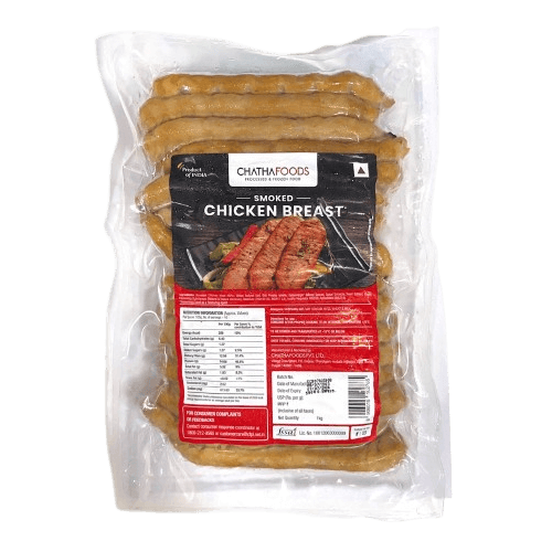 Chatha Foods - Smoked Chicken Breast, 1 Kg Pack, Frozen